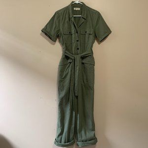 Curvy Tie-Waist Military Jumpsuit | Madewell